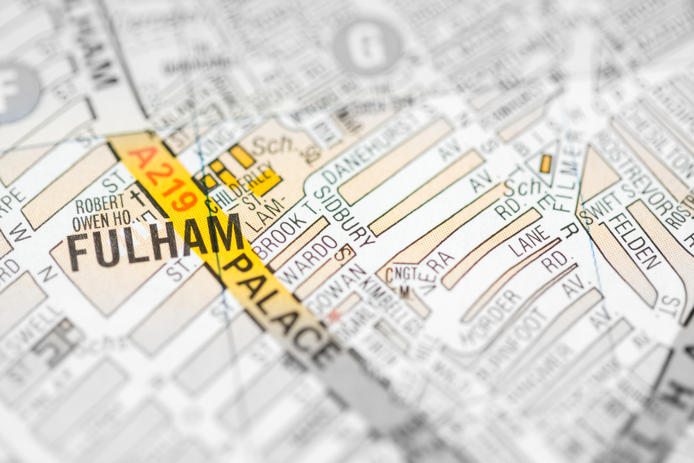Fulham London map